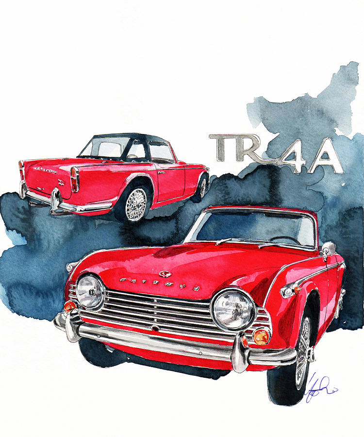Triumph Tr4a Painting - Triumph TR4A by Yoshiharu Miyakawa
