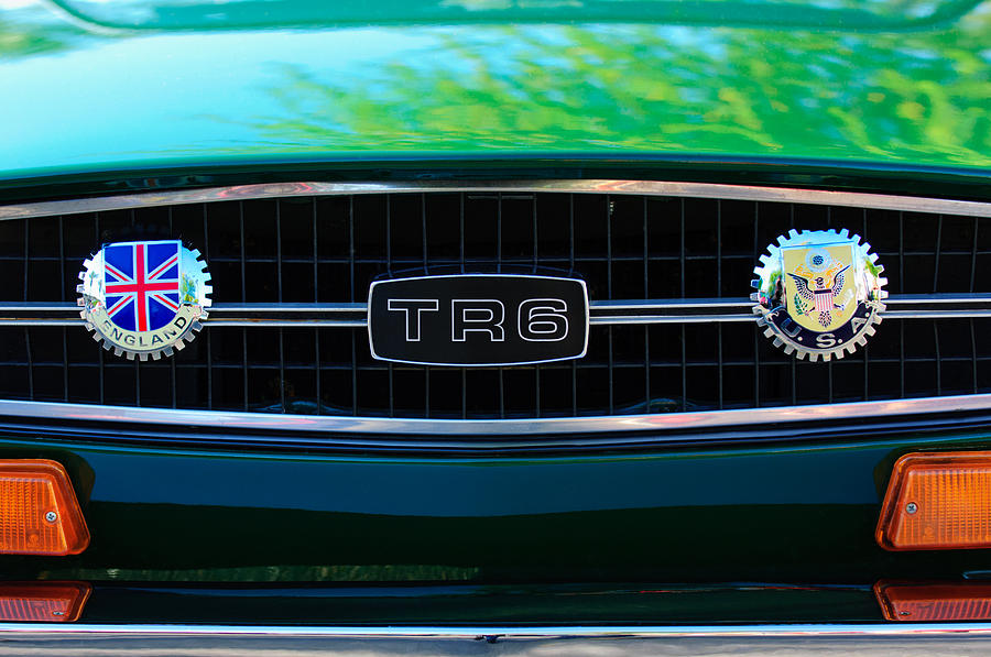 Triumph TR 6 Grille Emblem Photograph by Jill Reger