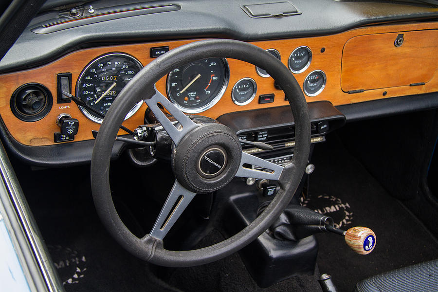 Triumph TR 6 Interior Photograph by Roger Mullenhour