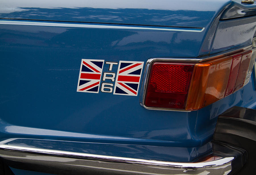 Triumph TR 6 Name Badge Photograph by Roger Mullenhour