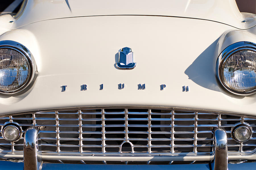 Triumph TR3 Grille Emblem Photograph by Jill Reger