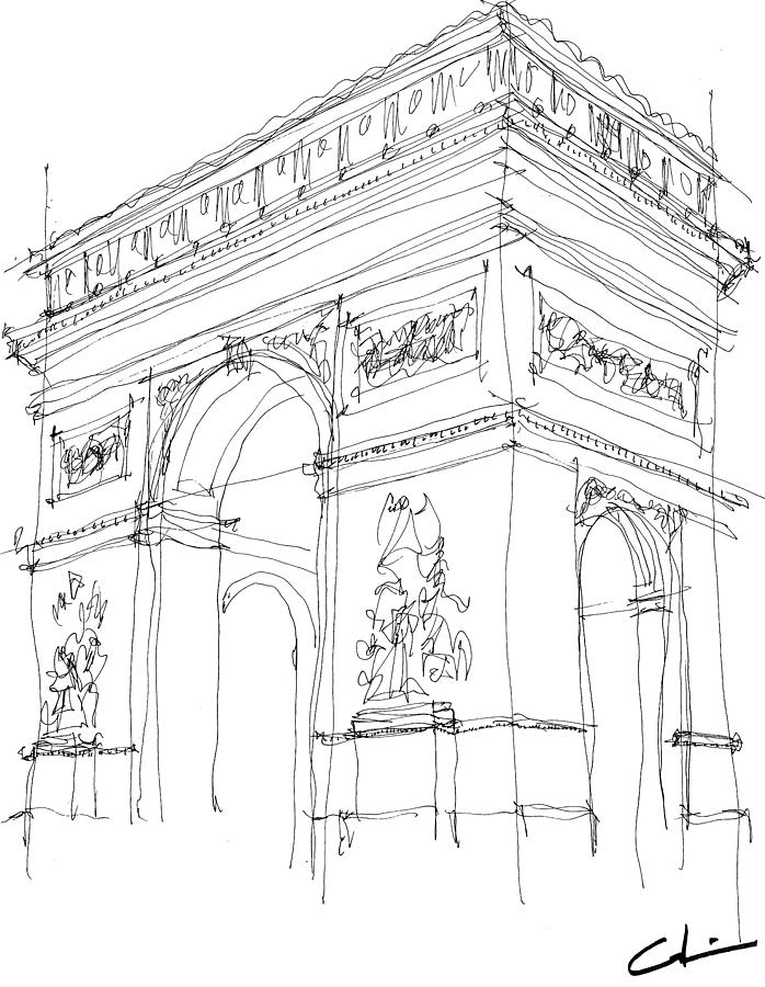 Triumphal Arch Sketch Drawing by Calvin Durham | Fine Art America