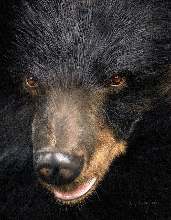 Trixie Moon Bear - In support of Animals Asia Painting by Rachel Stribbling