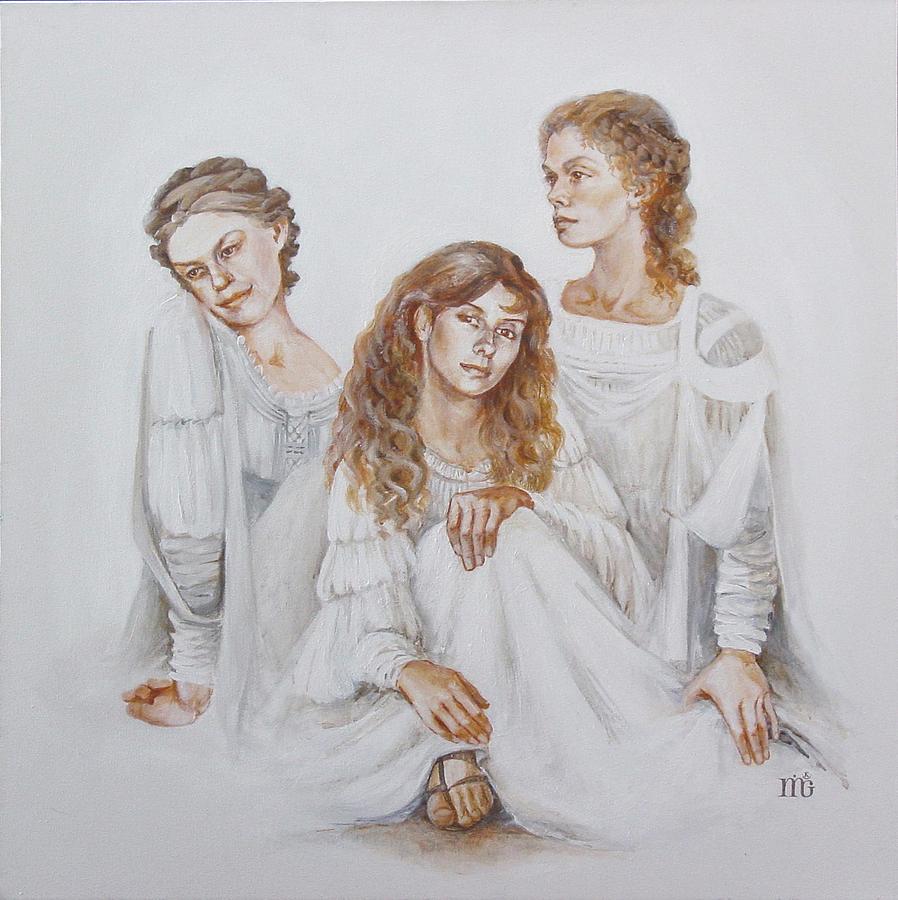 Trois Painting by Marina Gnetetsky