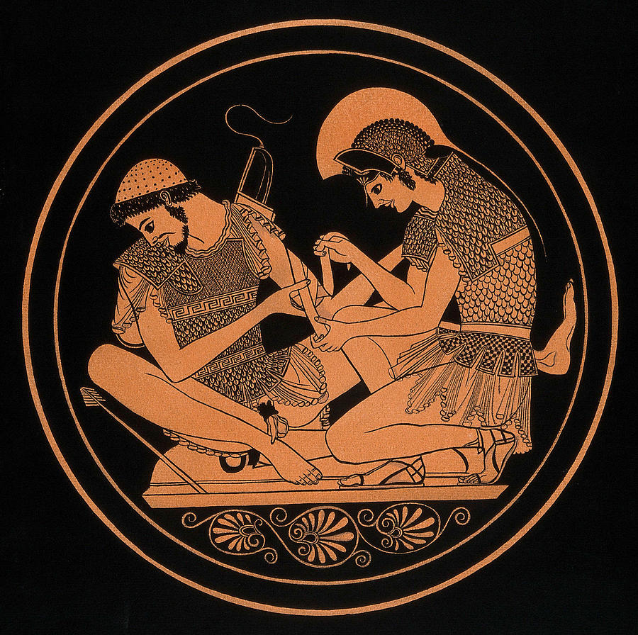 Trojan War, Achilles Tending Patroclus Photograph by Wellcome Images