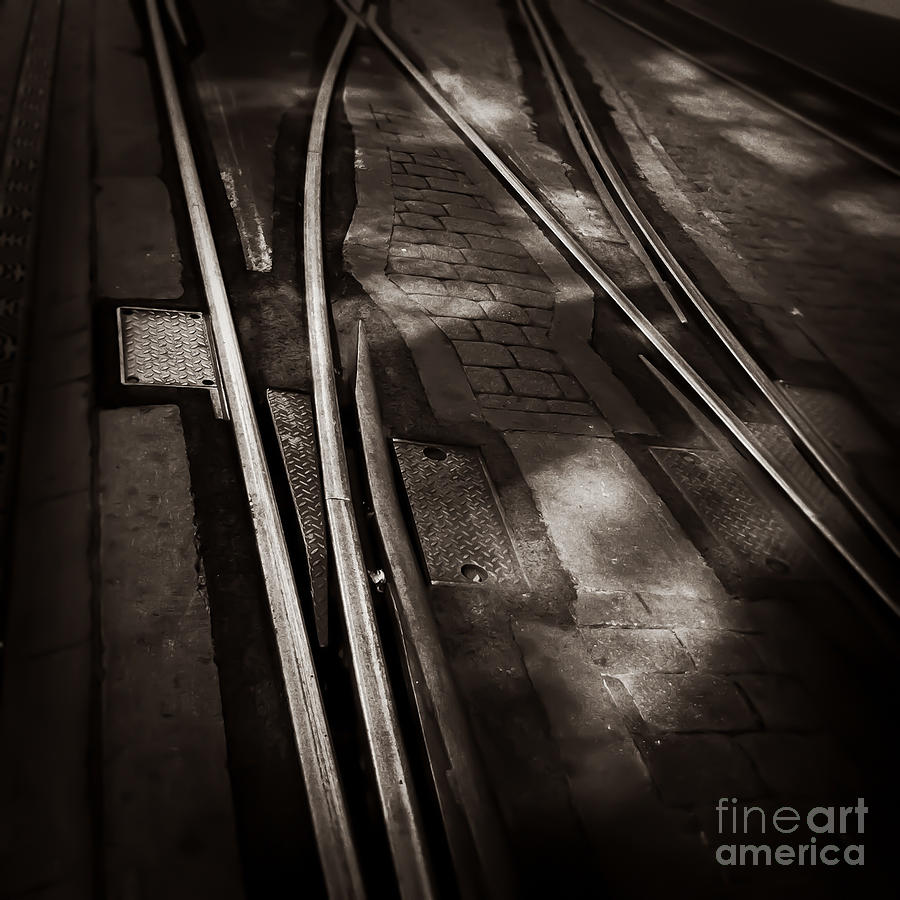 Trolley Tracks Memphis Tennessee Photograph by T Lowry Wilson