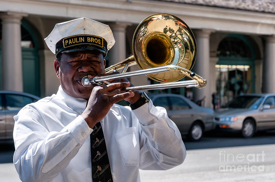 Trombone Player in French Quarter Photograph by Kathleen K Parker