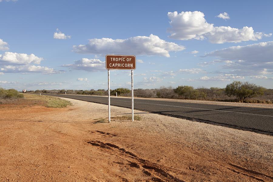 Tropic of Capricorn signpost Photograph by Science Photo Library
