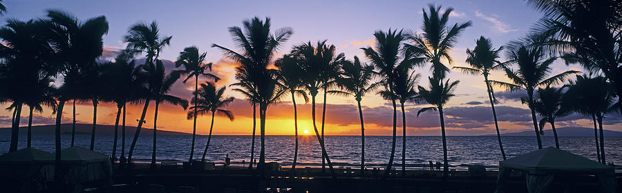 Tropical Beach At Sunset, Maui, Hawaii Photograph by Panoramic Images