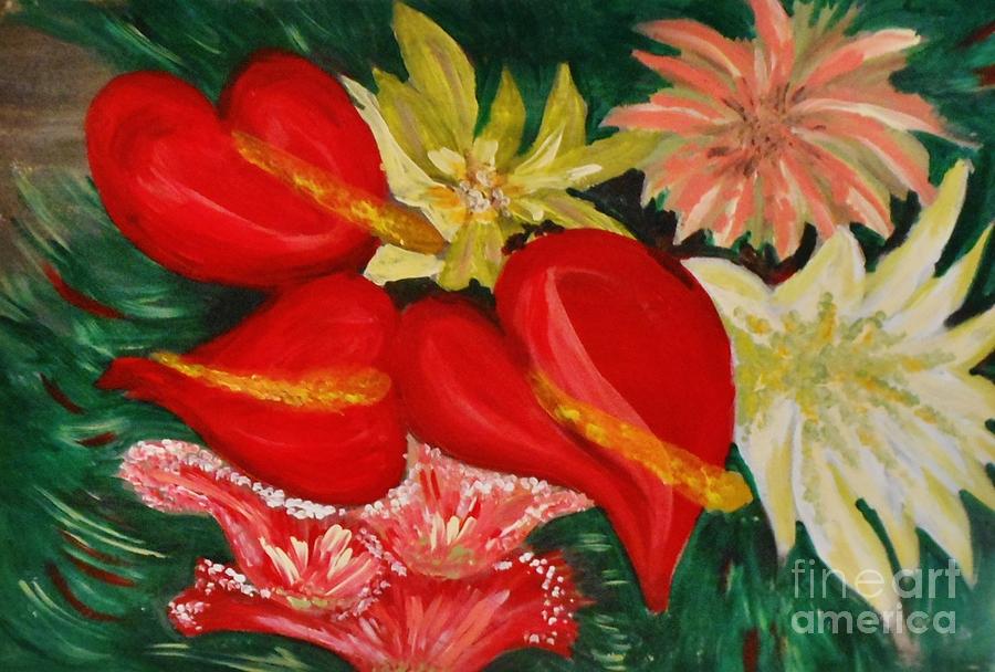 Flower Painting - Tropical Beauty by Marie Bulger