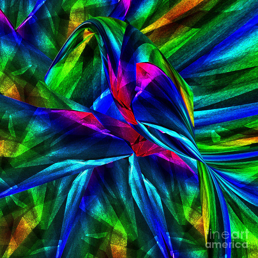 Tropical Bird sits on a Tropical Tree Digital Art by Klara Acel