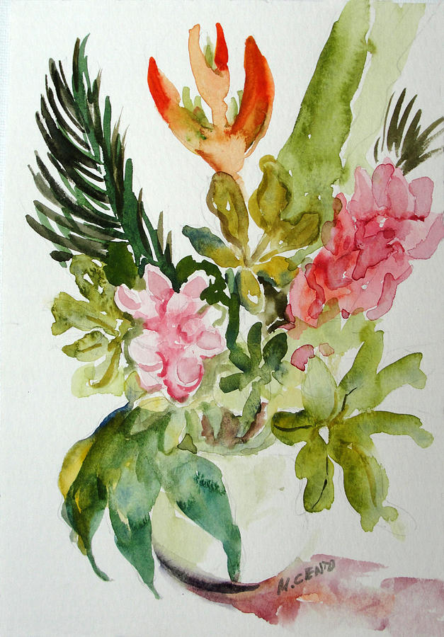 Tropical Bouquet 2 Painting by Mafalda Cento