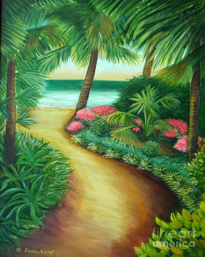 Tropical Breezes Painting by Shelia Kempf