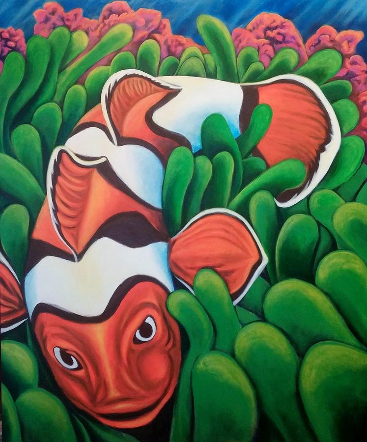 Tropical Clown Fish Painting by Michael Pritchett - Fine Art America