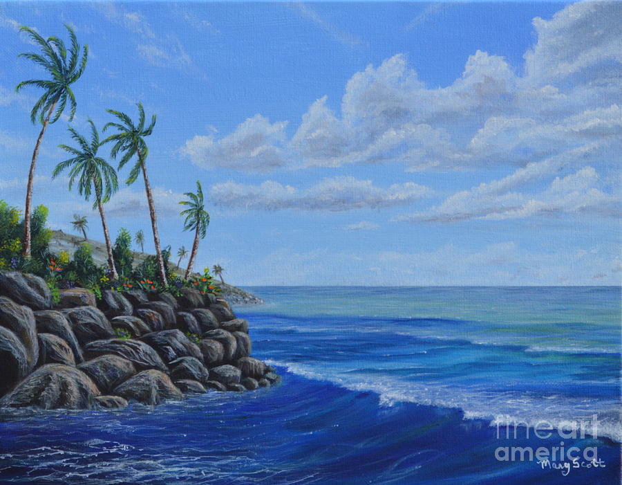 Tropical Day Painting by Mary Scott
