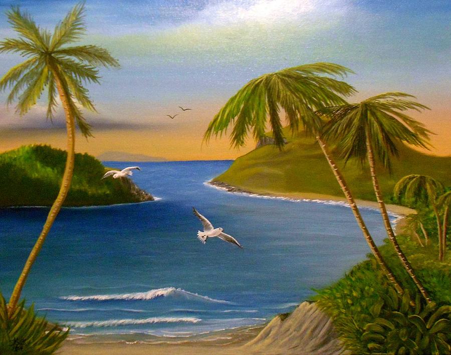 Tropical Escape Painting by Sheri Keith