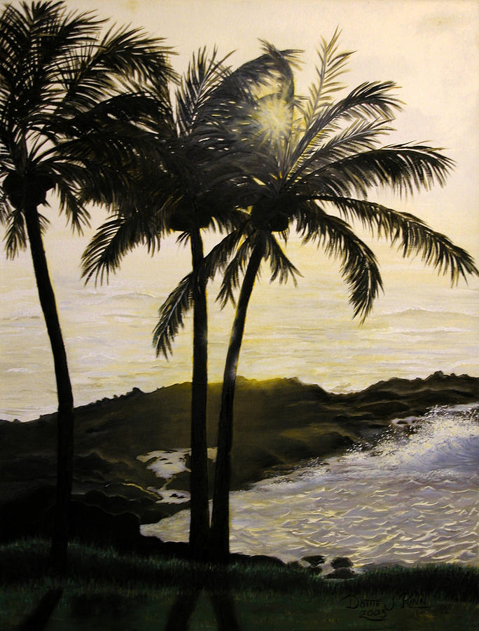 Tropical Evening Painting by Dottie Kinn