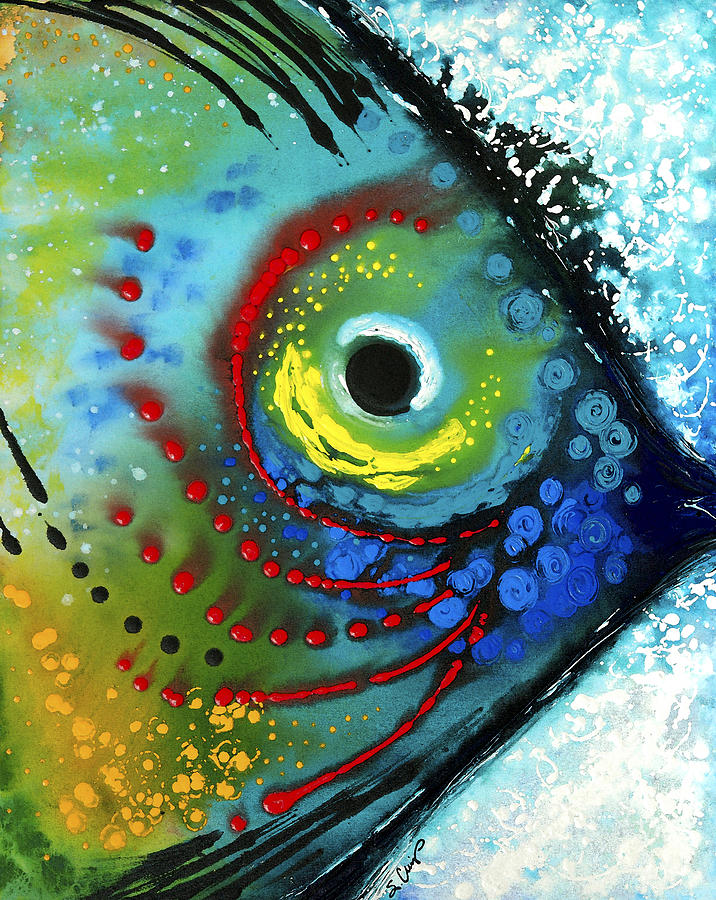 Primary Colors Painting - Tropical Fish - Art by Sharon Cummings by Sharon Cummings