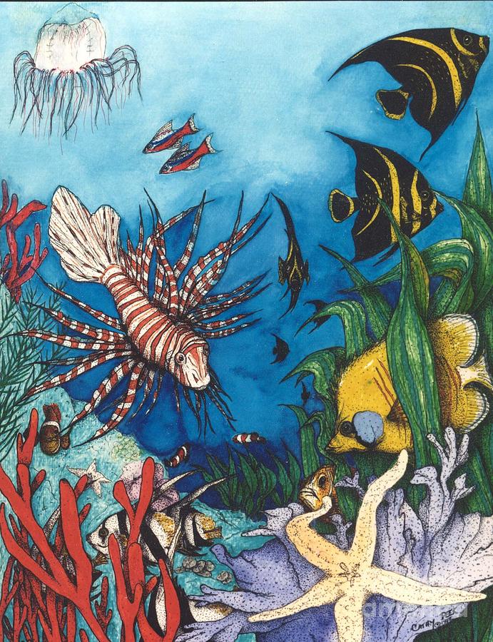 Tropical Fish Fishfare Cathy Peek Art Painting By Cathy Peek - Fine Art 