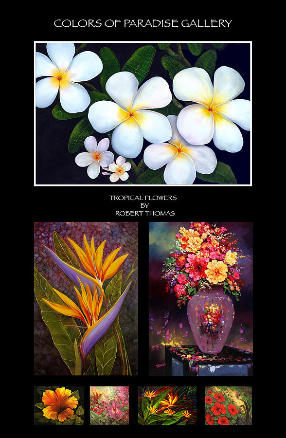 Tropical Flowers Painting - Tropical Flowers by Robert Thomas
