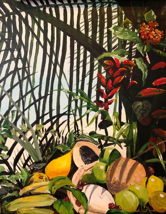 Tropical Fruit Painting by Alan Lakin