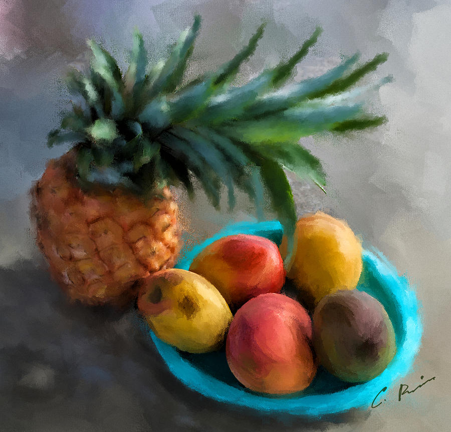 Tropical Fruits Painting by Charlie Roman