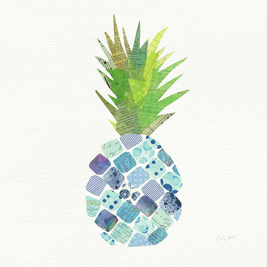 Pineapple Painting - Tropical Fun Pineapple II by Courtney Prahl