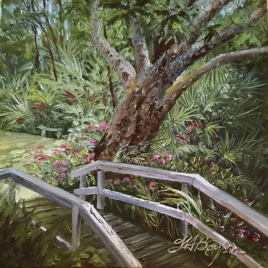 Tropical Garden Painting - Tropical Garden by Maryann Boysen