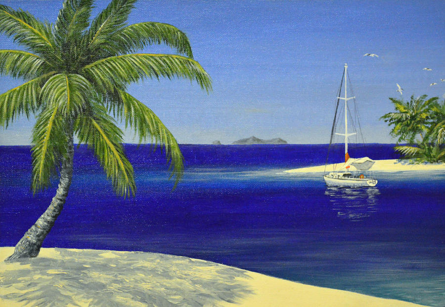 Tropical Haven Painting by David Clode