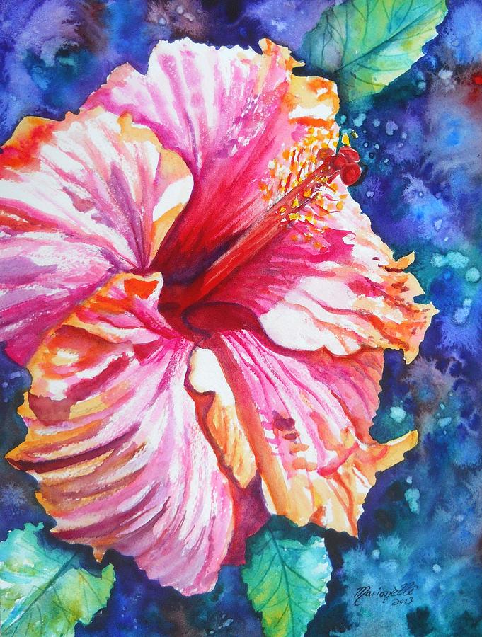 Tropical Hibiscus 4 Painting by Marionette Taboniar
