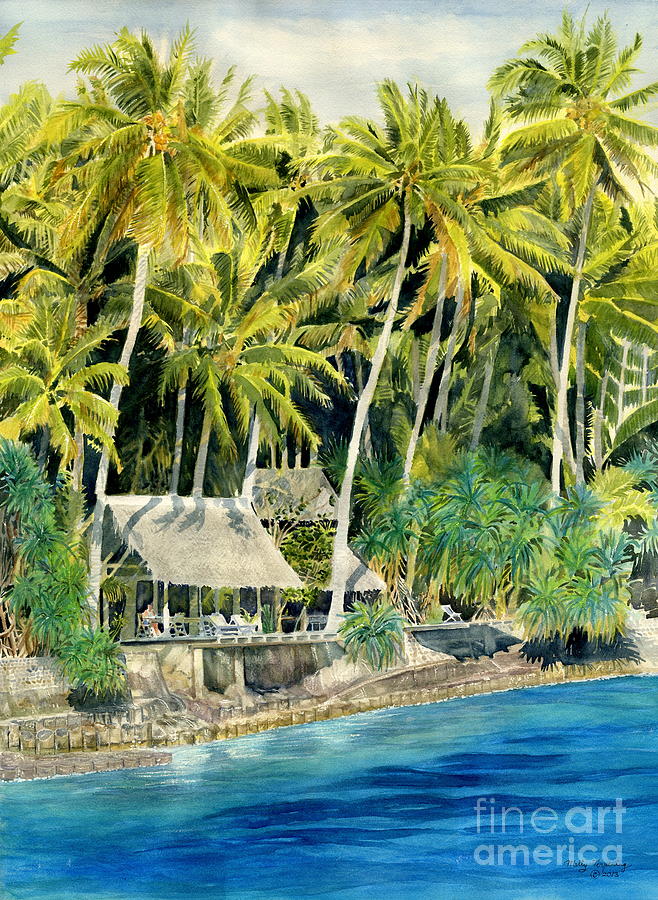 Tropical Island  Painting by Melly Terpening