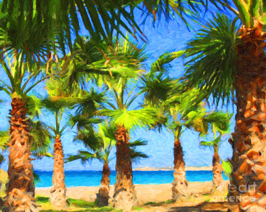 Tropical Island Paradise Painting by Safran Fine Art - Fine Art America