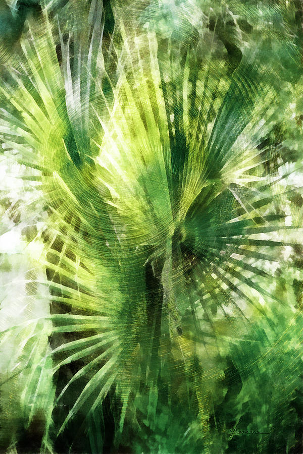 Tropical Jungle Grunge 2 Digital Art by Frances Miller