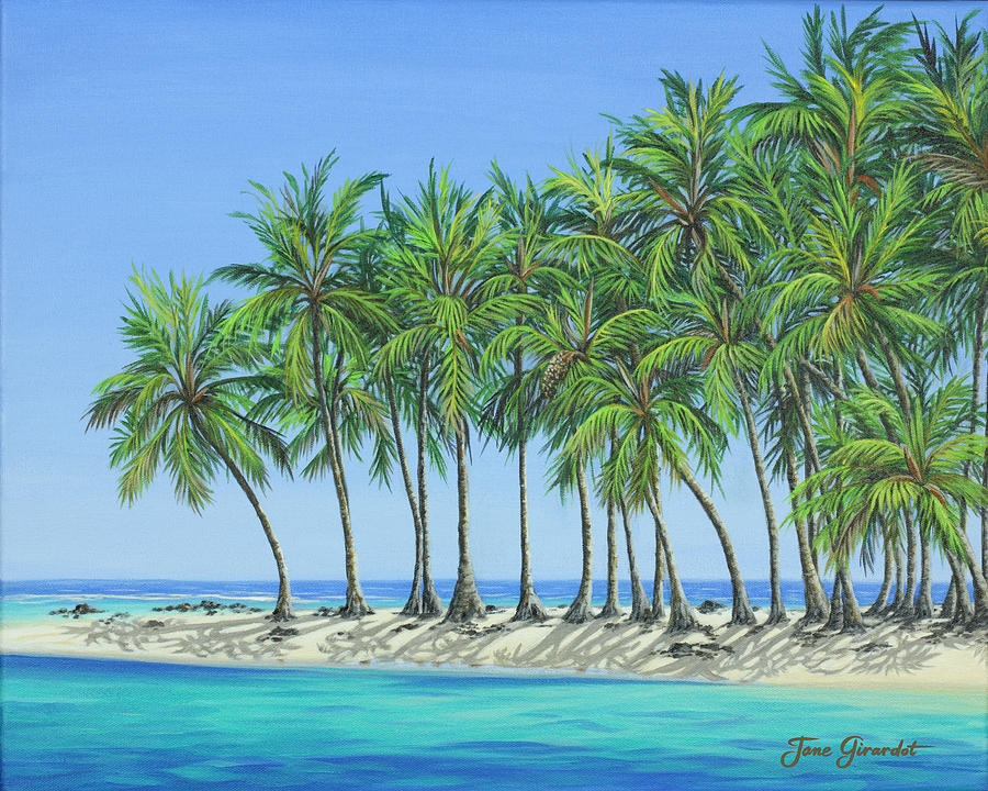 Tropical Lagoon Painting by Jane Girardot