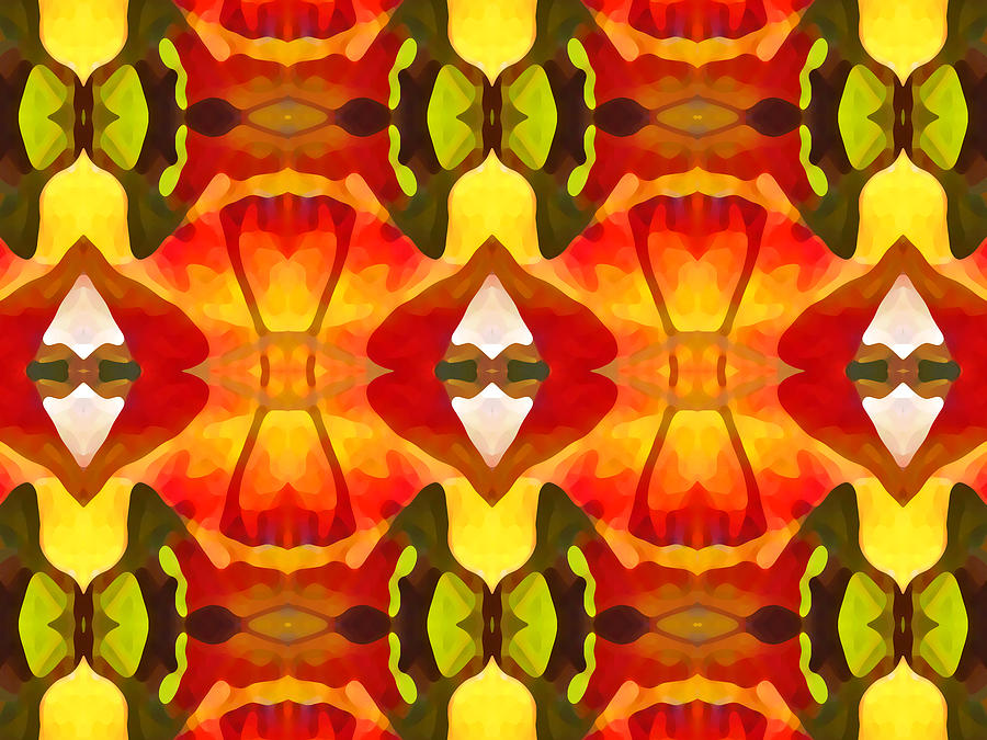 Tropical Leaf Pattern  12 Painting by Amy Vangsgard