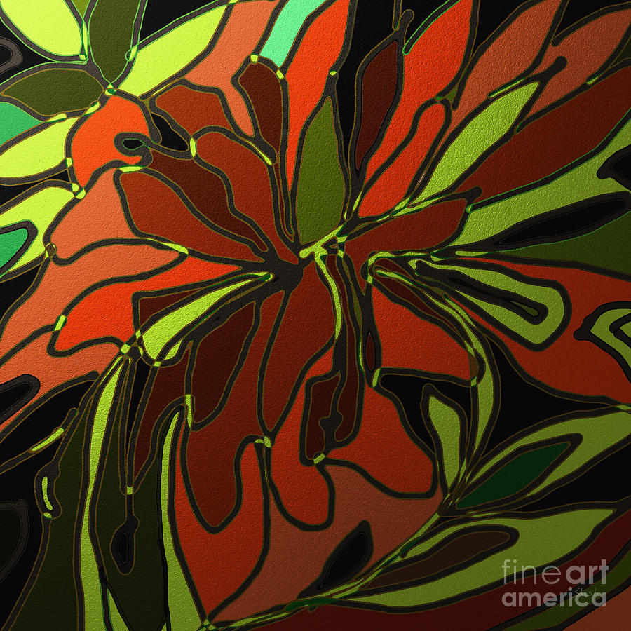 Tropical Digital Art - Tropical Leaves by Shesh Tantry