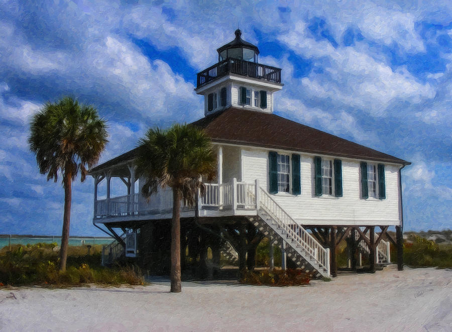 Tropical Lighthouse Painting by Dean Wittle