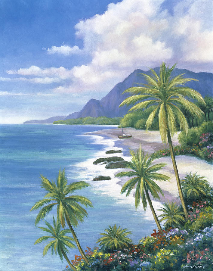 Tropical Paradise 2 Painting By John Zaccheo