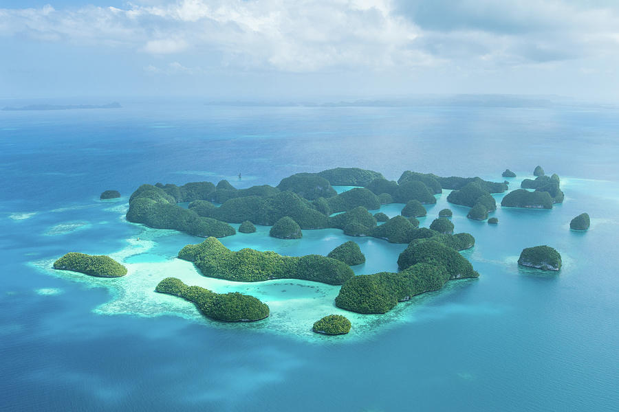 Tropical Rock Islands From Above, Palau Photograph by Ippei Naoi