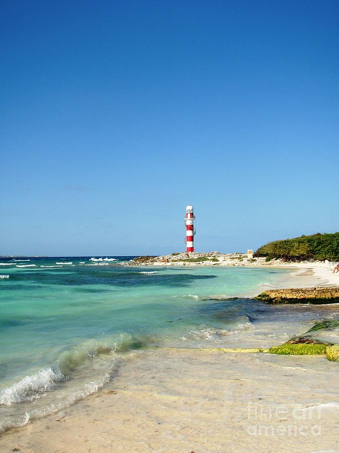 Tropical Seascape with Lighthouse Photograph by Cristina Stefan