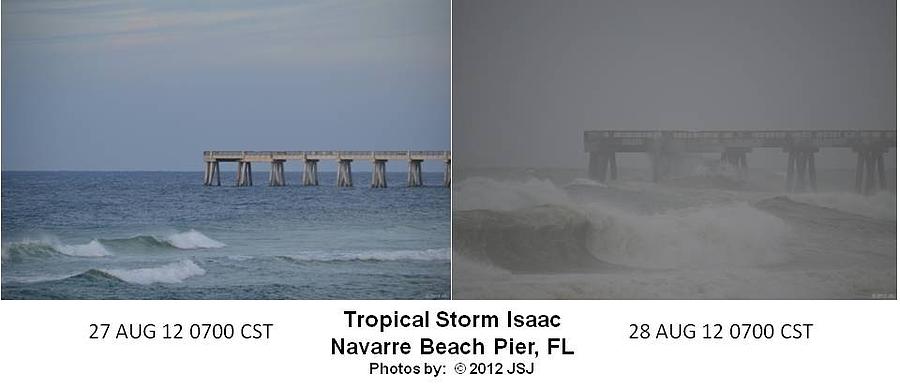 Tropical Storm Isaac Difference in a Day Photograph by Jeff at JSJ Photography