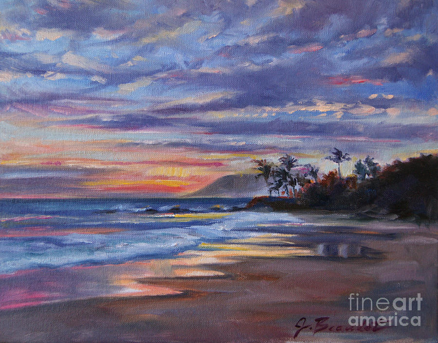 Tropical Sunset Painting by Jennifer Beaudet