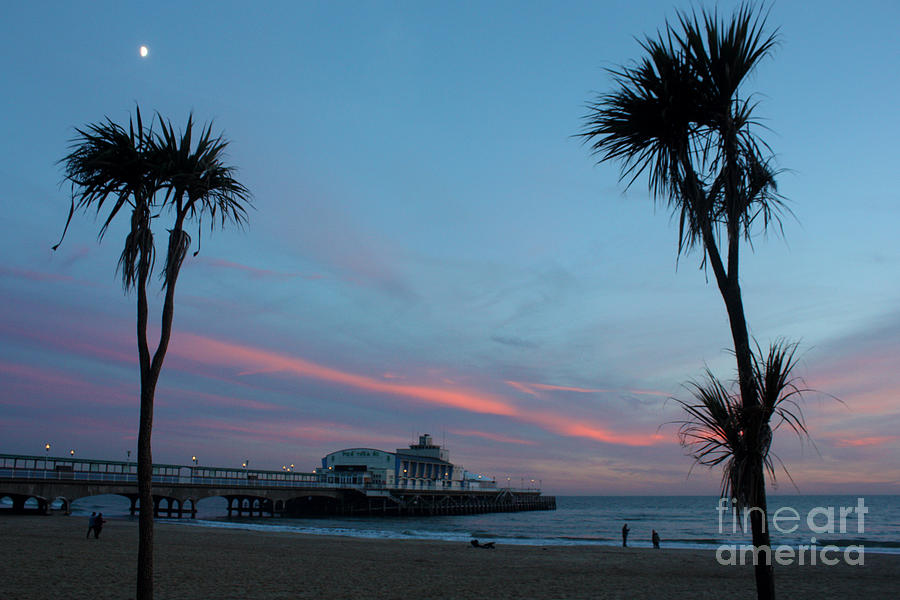Tropical Sunset Over Bournemouth Pier Photograph by Terri Waters