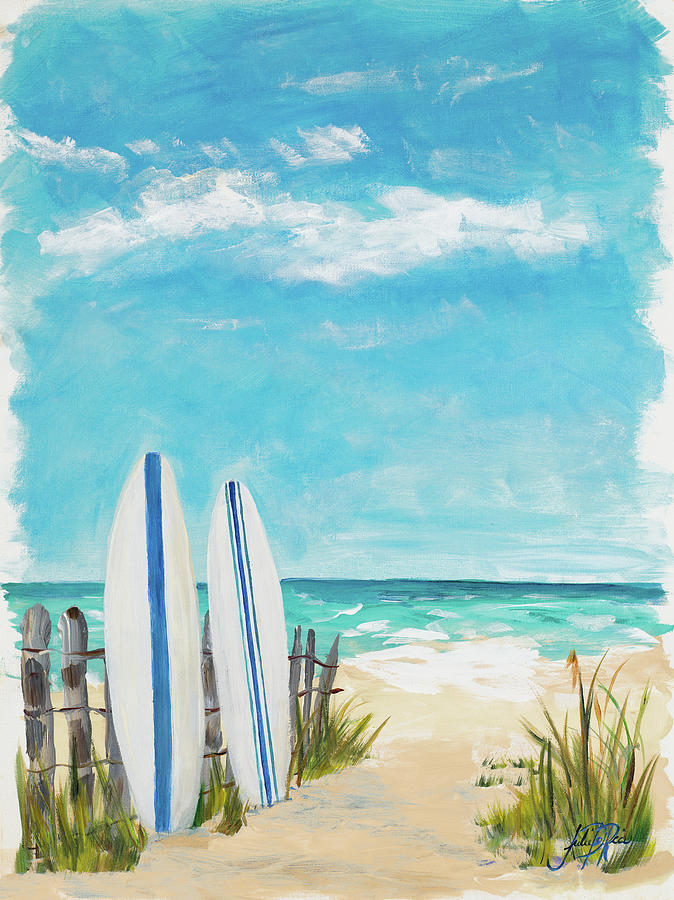 Tropical Digital Art - Tropical Surf II by Julie Derice