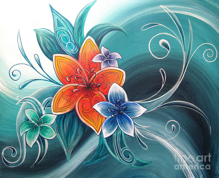 Tropical Tahi Painting by Reina Cottier