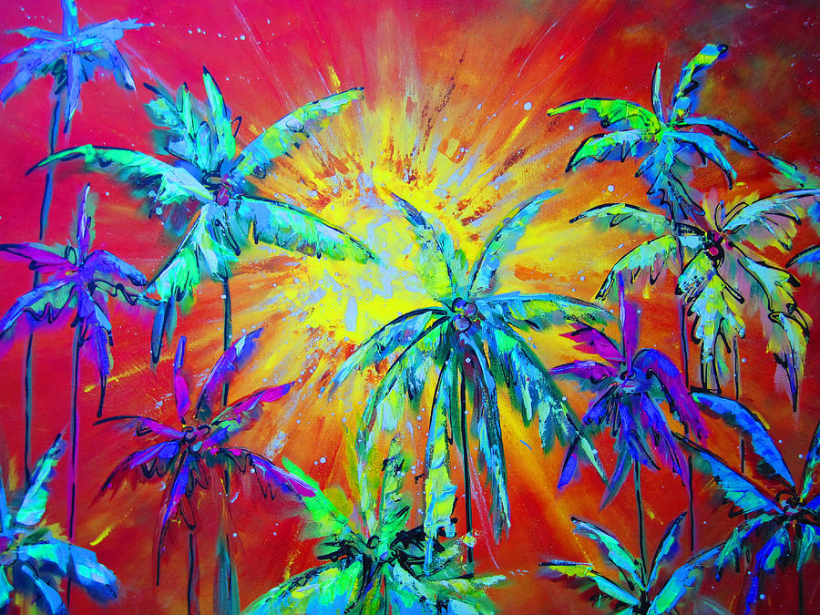 Abstract Painting - Tropical Treasures by Cheryl Ehlers