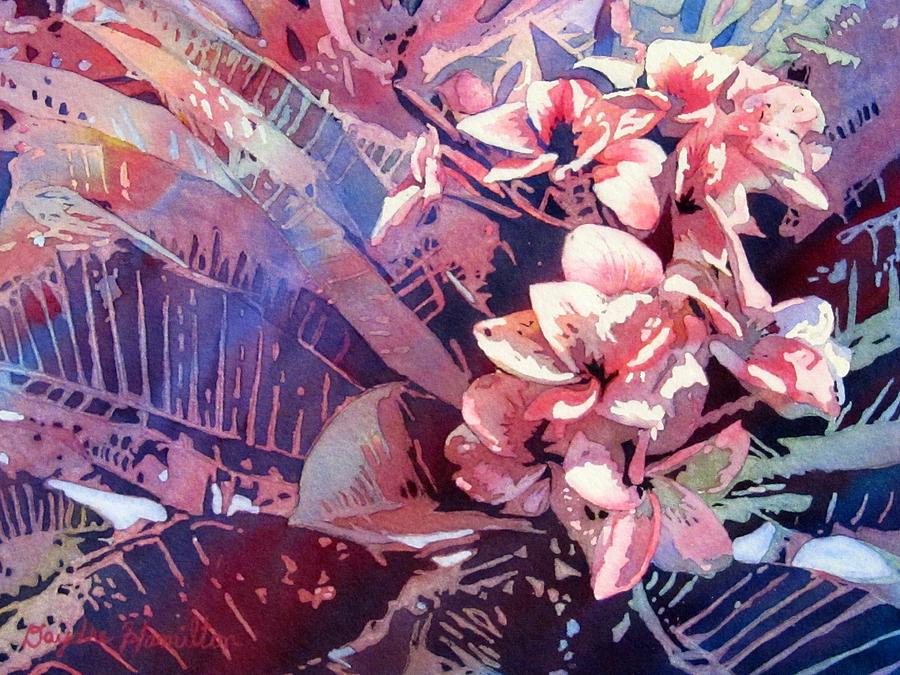 Pink Flowers Painting - Tropical Treasures by Daydre Hamilton