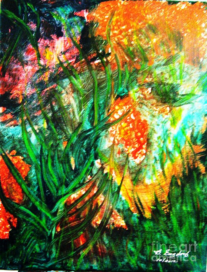Abstracts Painting - Tropics by Betty and Kathy Engdorf and Bosarge