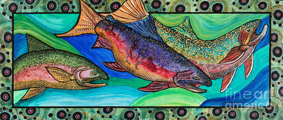 Trout Alive Painting by Melissa Cole