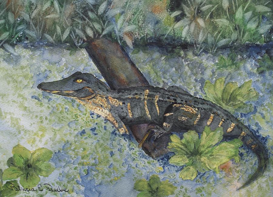Trout Creek Gator Painting by Patricia Beebe